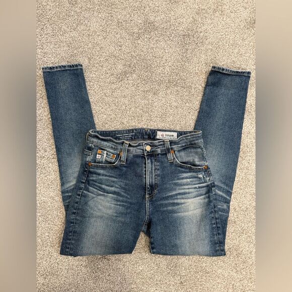 AG Adriano Goldschmied Farrah Skinny Distressed Ankle Jeans, Size 27R - Picture 1 of 6